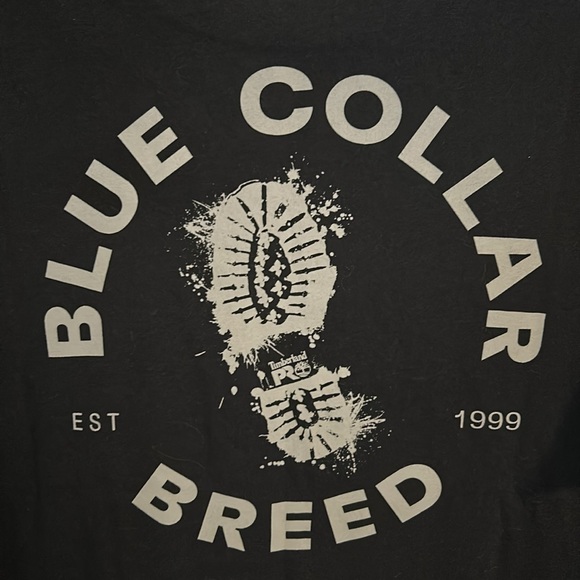 Timberland Pro Blue Collar Breed Front and Back Graphic Black T-Shirt size M/L - Picture 6 of 8